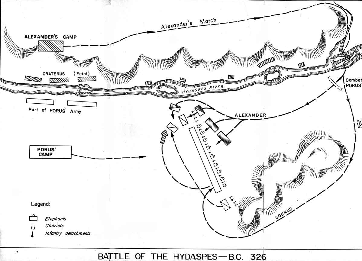 Map of Battle of the Hydaspes